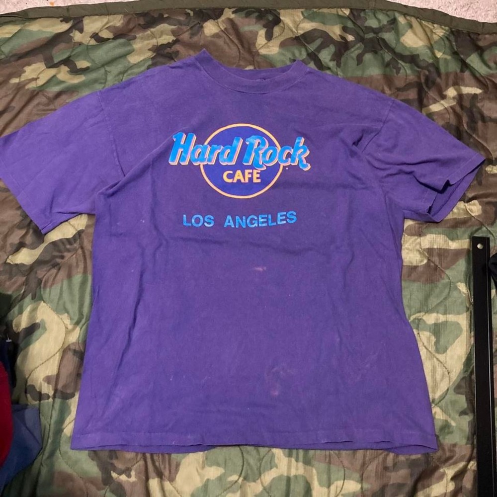 Vintage 80s/90s Hard Rock Cafe Los Angeles tee single stitch‎ size L/20.5